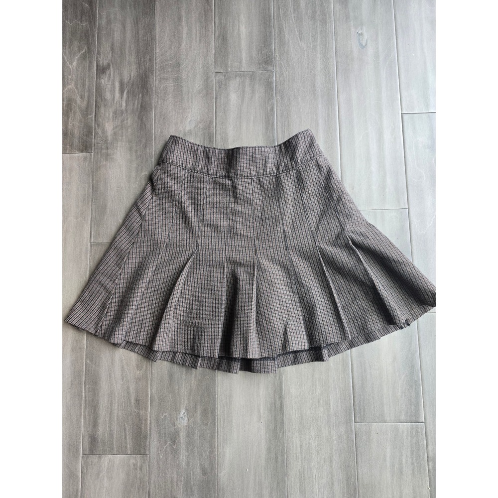 Abercrombie & Fitch Brown Plaid Mini Skirt